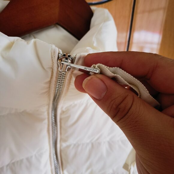 Moncler Quilted 750 Fill Power Down & Wool Short Cardigan - Picture 6 of 12